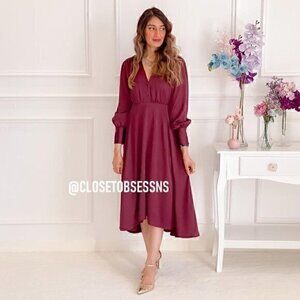 ZARA Midi Dress with Asymmetric Hem